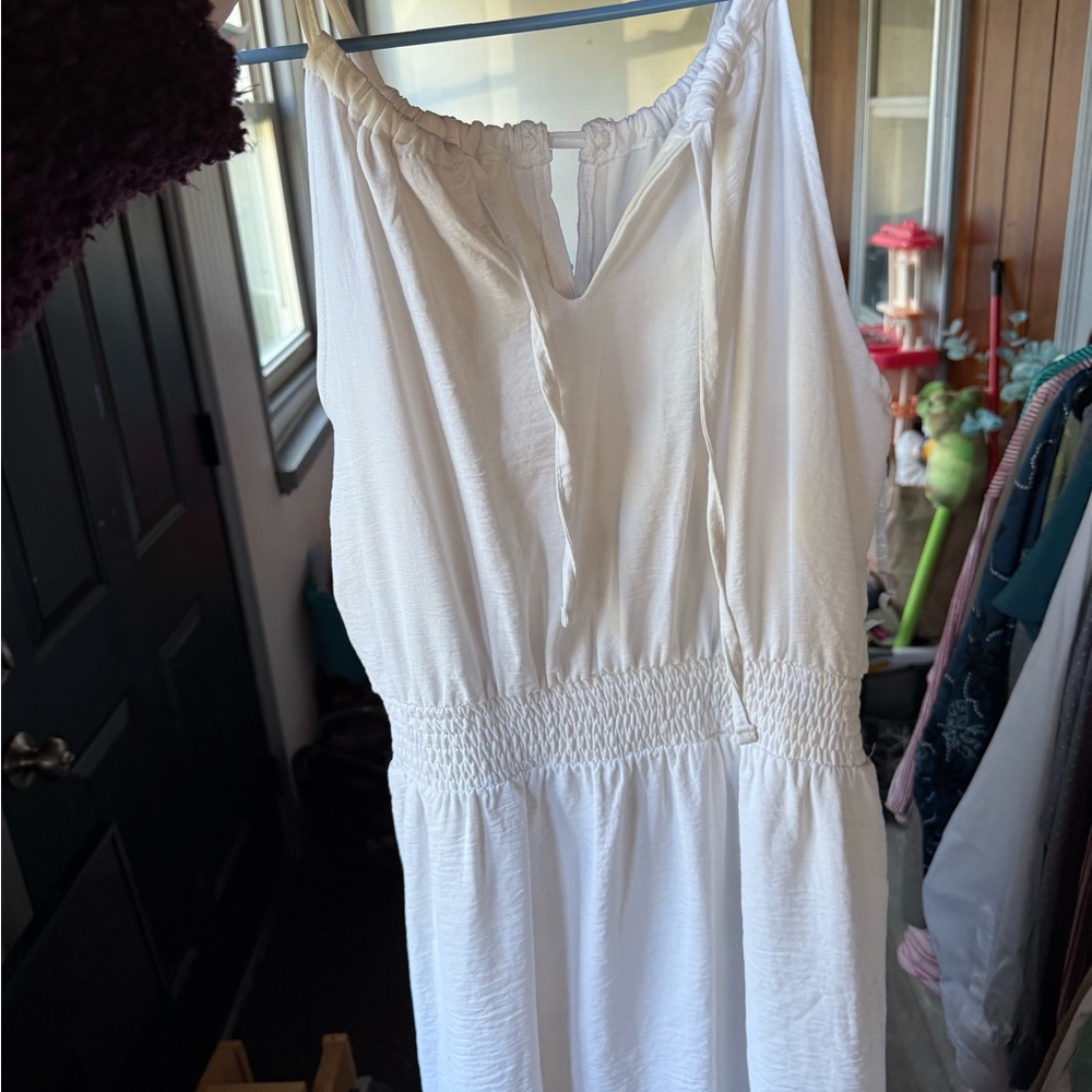 No Boundaries White Sleeveless Dress